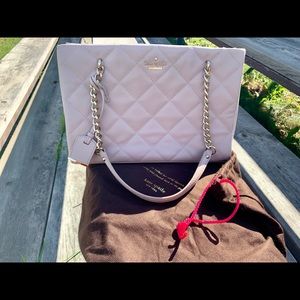 Kate spade NY nude shoulder purse with dust bag